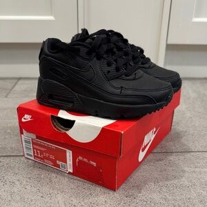 Nike Kids Air Max 90 LTR Black Sneakers, Sz 11C